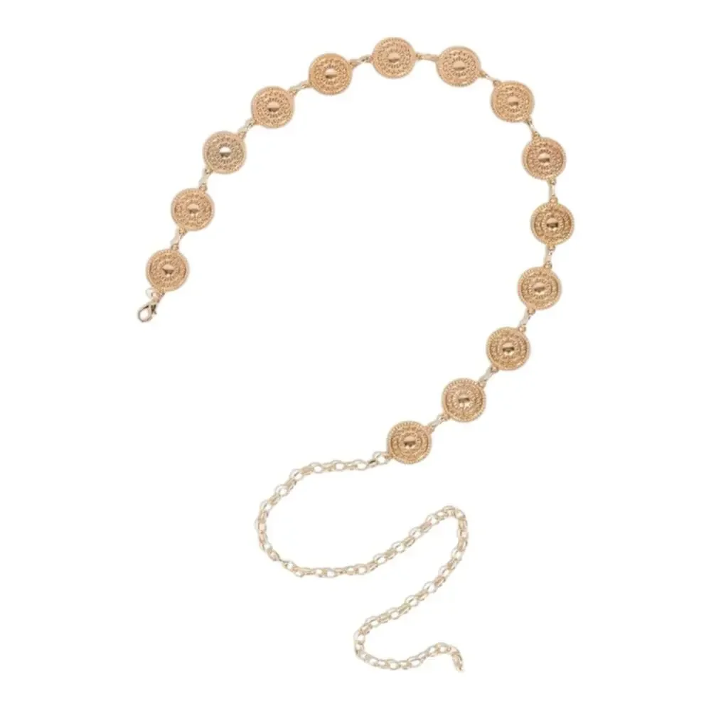 Bohemian Gold Tone Medallion Chain Belt